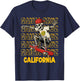 Vintage Skeleton Skateboard Santa Cruz California Streetwear T-Shirt - T-Shirt | Navy