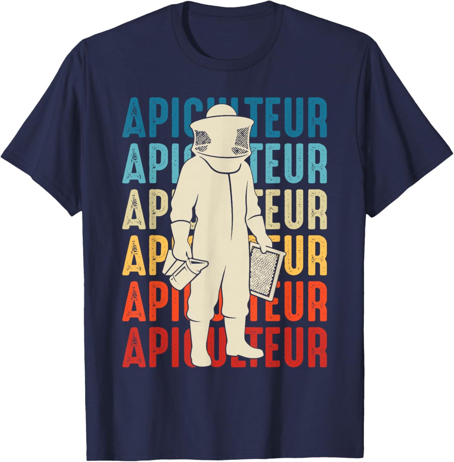 Apiculteur Abeilles Apiculture apicole rucher Abeille Retro T-Shirt - T-Shirt | Navy