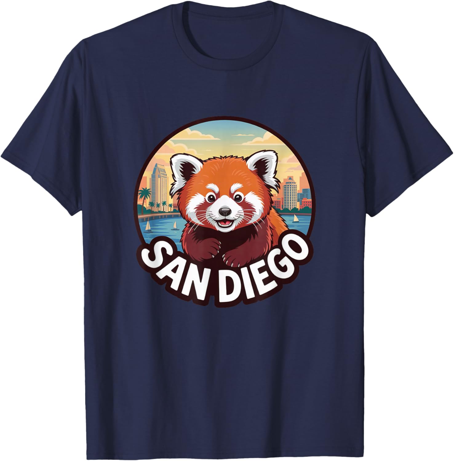 San Diego Red Panda Cute Animal City Zoo My T-Shirt - T-Shirt | Navy