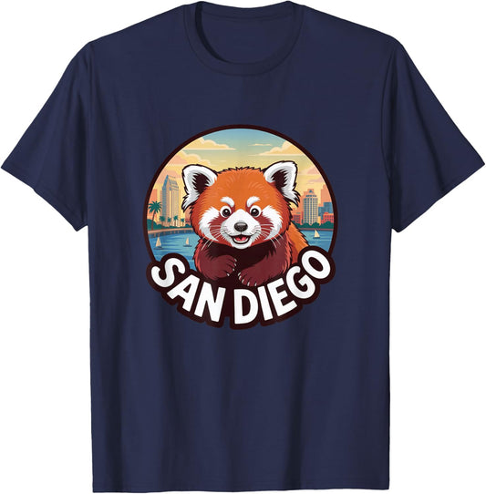 San Diego Red Panda Cute Animal City Zoo My T-Shirt - T-Shirt | Navy