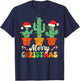 Christmas Cactus Cute Succulent Plant Xmas Men Women Kids T-Shirt - T-Shirt | Navy