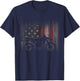 BASBO American Flag Dirt Bike Motocross T-Shirt - T-Shirt | Navy