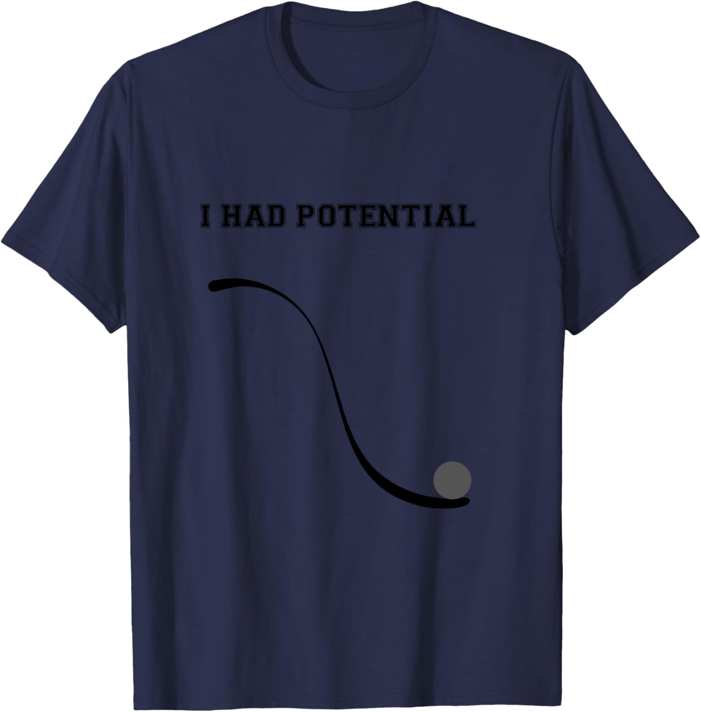 Joke about Retro Physics T-Shirt - T-Shirt | Navy