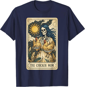 The Chicken Mom Tarot Card T-Shirt - T-Shirt | Navy