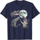 Funny Alligator Howling at Moon Vintage 90s Graphic T-Shirt - T-Shirt | Navy