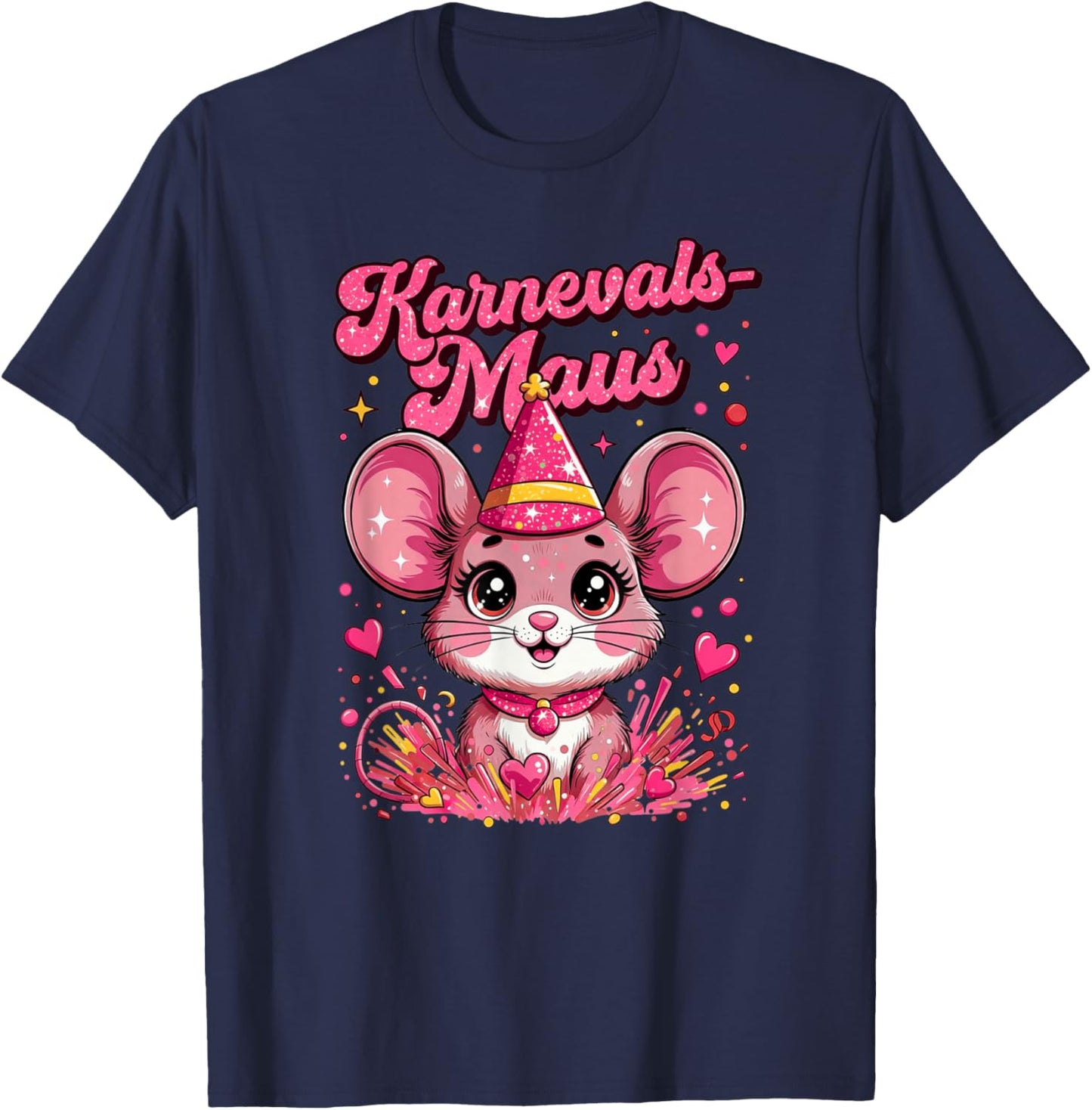 Carnival Mouse Cute Fancy Dress Motif and Children T-Shirt - T-Shirt | Navy