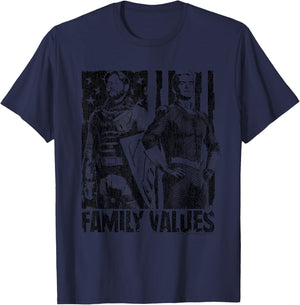 The Boys Family Values Homelander & Soldier Boy TV Show T-Shirt - T-Shirt | Navy