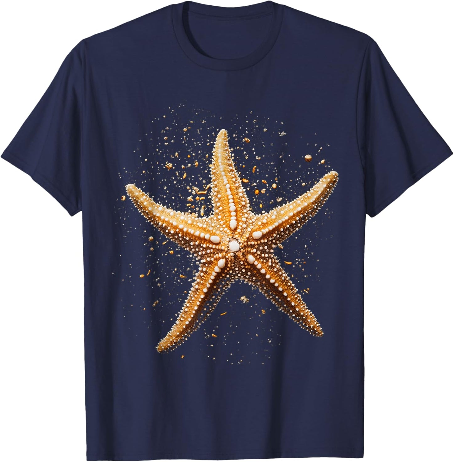 Starfish Animal Motif Artwork Starfish T-Shirt - T-Shirt | Navy