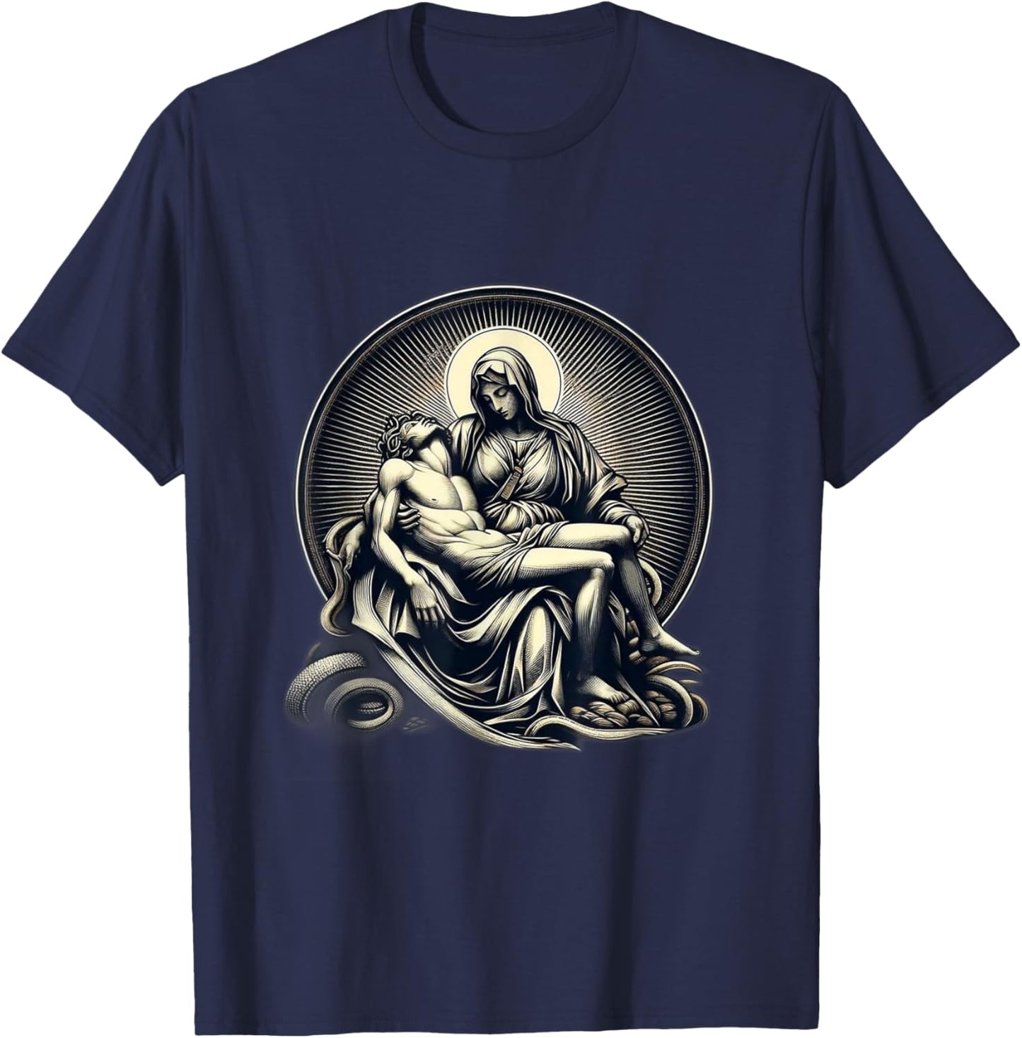 Michaelangelo's La Pieta T-Shirt - T-Shirt | Navy