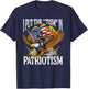 I Put Tism in Patriotism Raccoon Bald Eagle 4th of July USA T-Shirt - T-Shirt | Navy