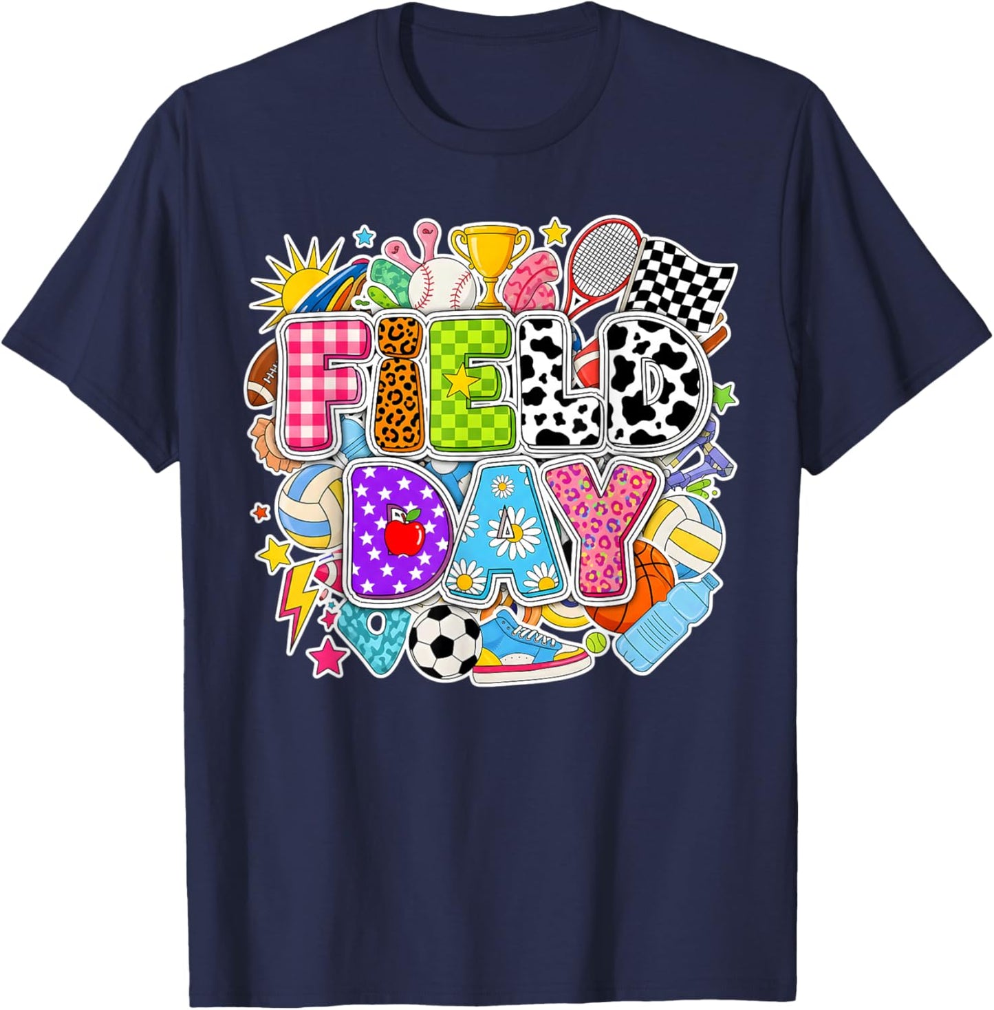 Field Day 2026 Teachers Boys Girls Kids Field Day Fun Day T-Shirt - T-Shirt | Navy