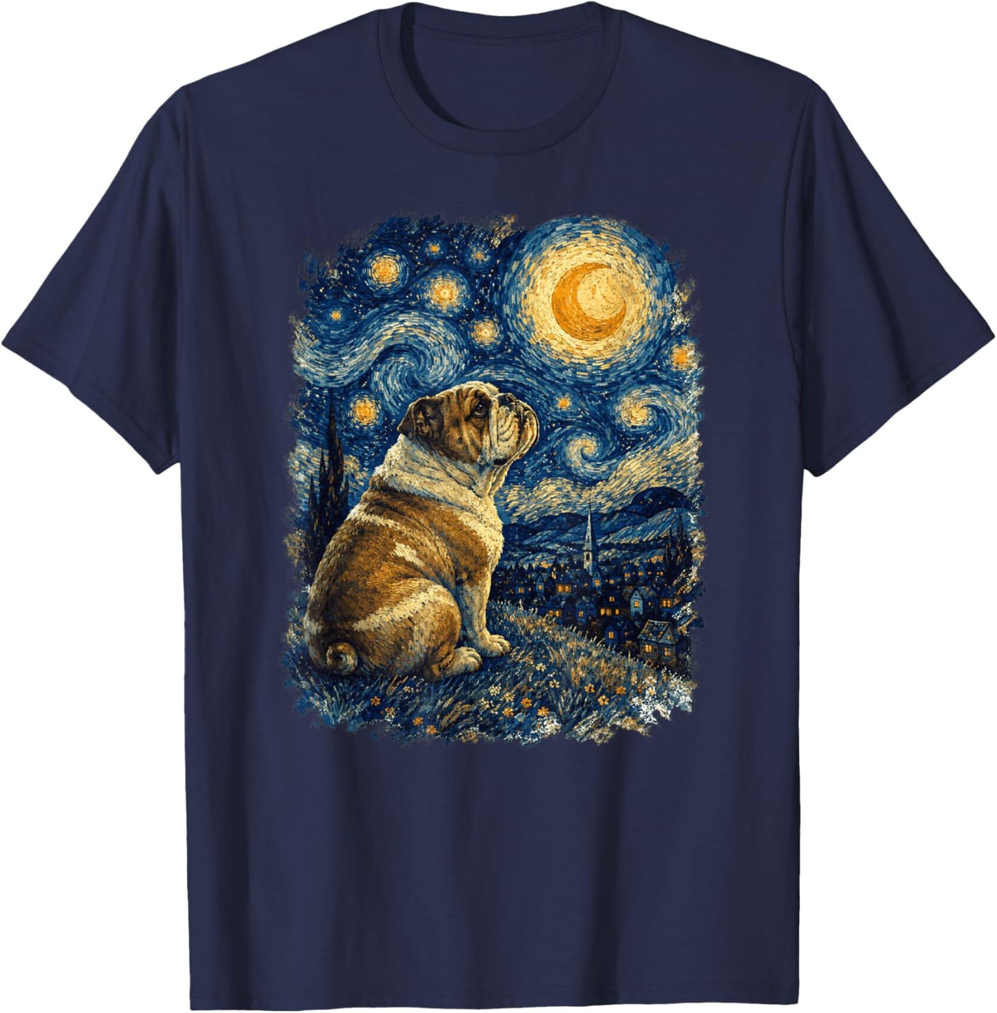 English Bulldog Lovers Outdoor Enthusiasts Men's Bulldog's T-Shirt - T-Shirt | Navy
