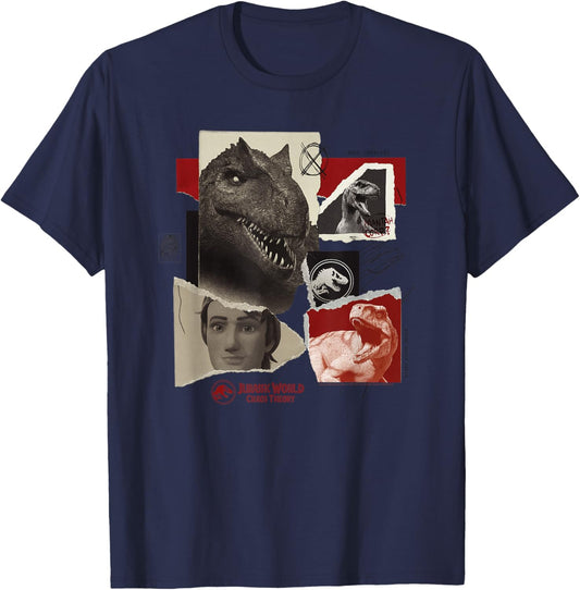 Jurassic World: Chaos Theory Photo Collage T-Shirt - T-Shirt | Navy