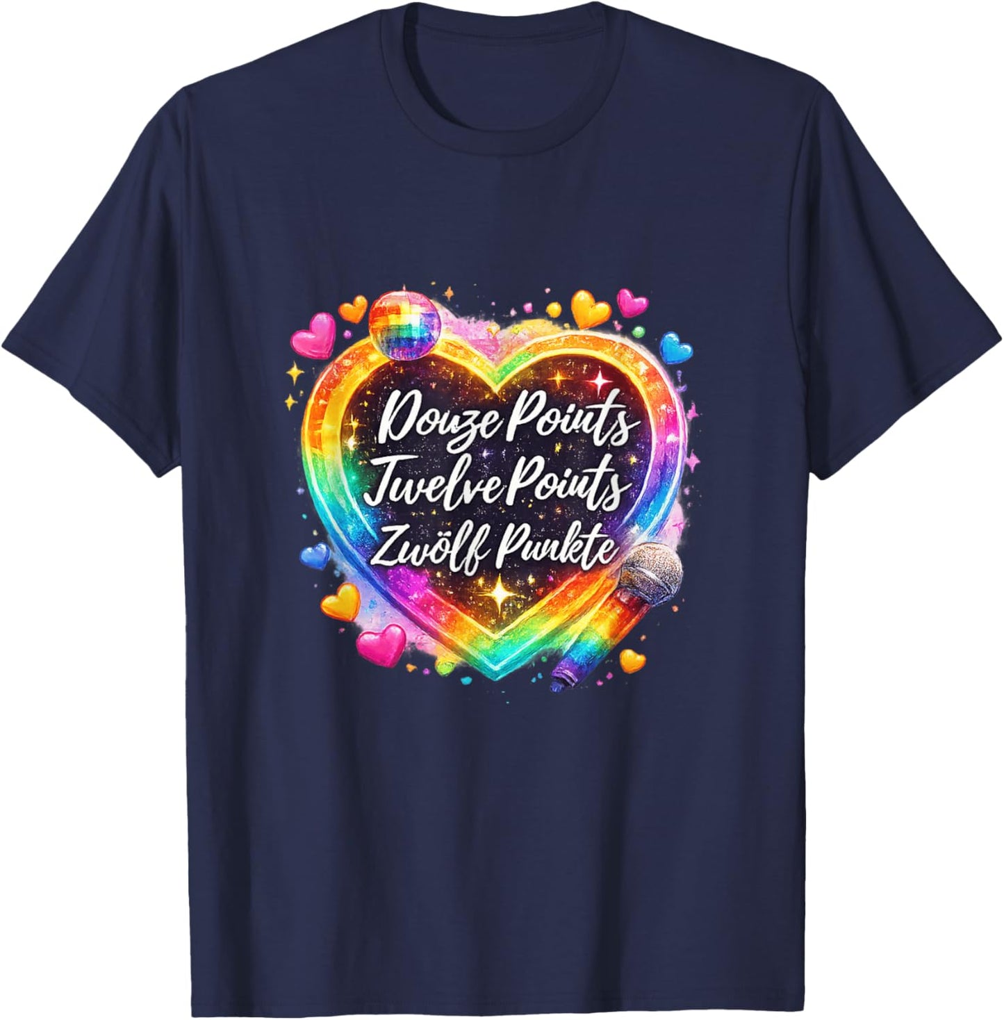 Zwölf Punkte - Motto zum Song Contest Grand Prix T-Shirt - T-Shirt | Navy