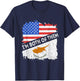 Cyprus Flag I'm Both Of Them America Cypriot Pride USA T-Shirt - T-Shirt | Navy
