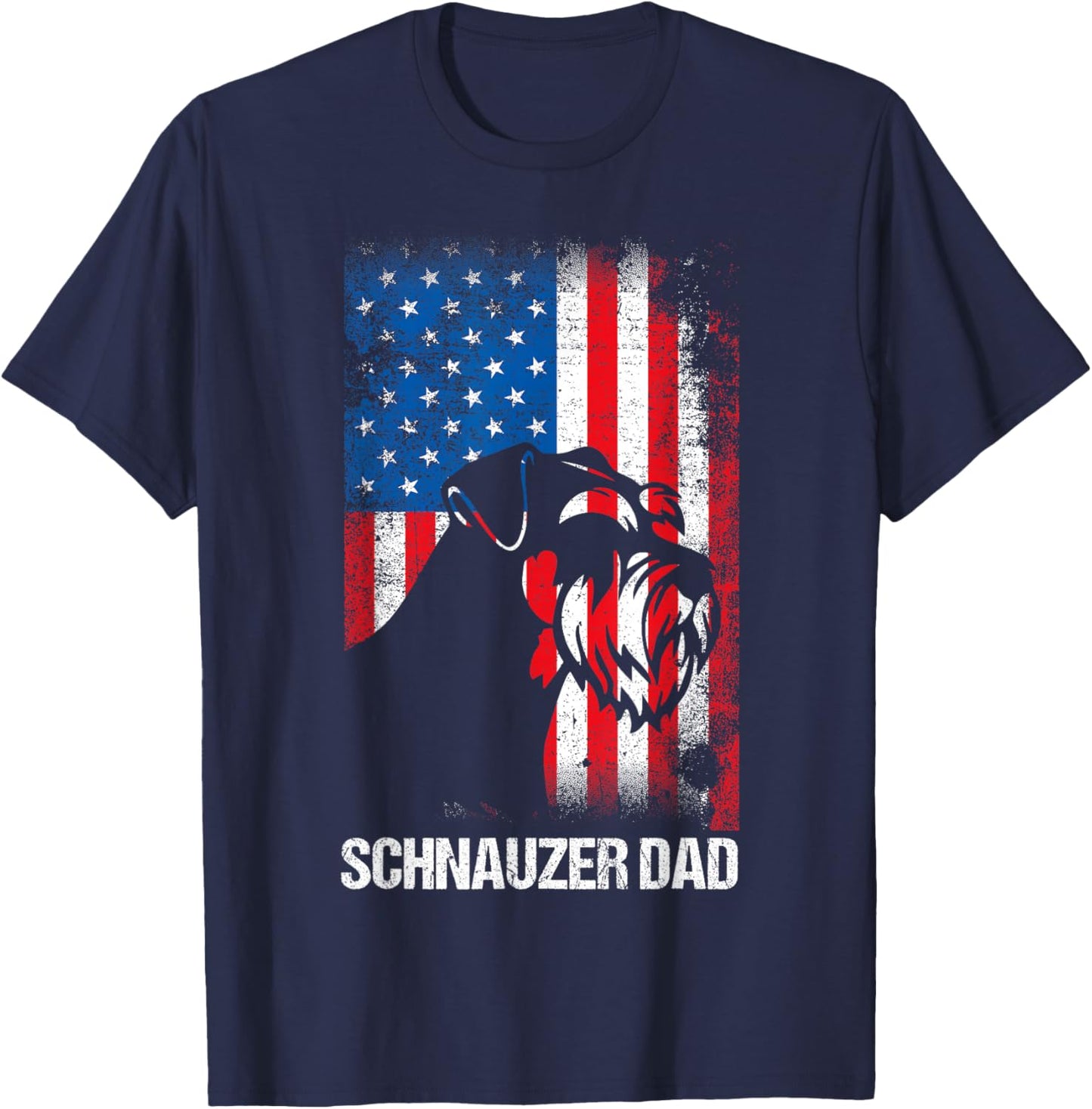 Schnauzer Dad T-Shirt - T-Shirt | Navy