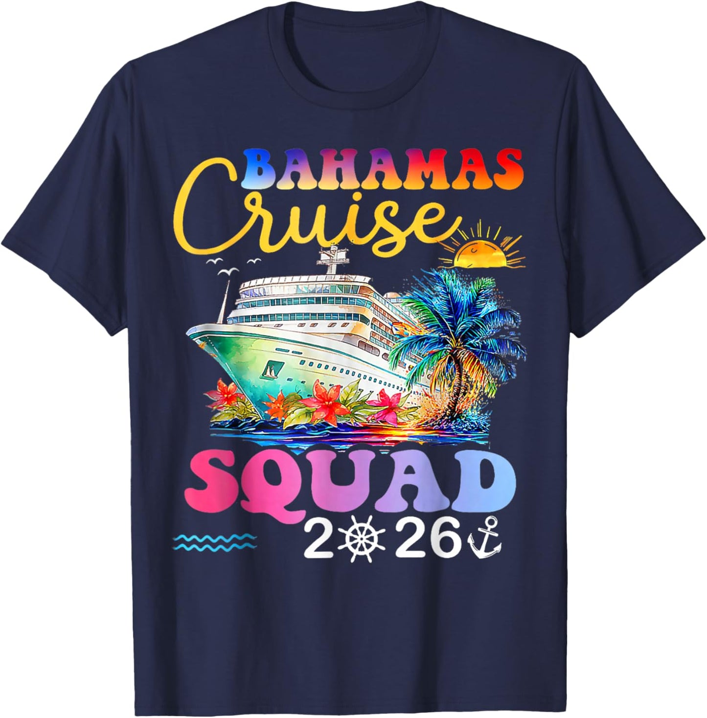 Family Cruise Bahamas 2026 Summer Matching Vacation 2026 T-Shirt - T-Shirt | Navy
