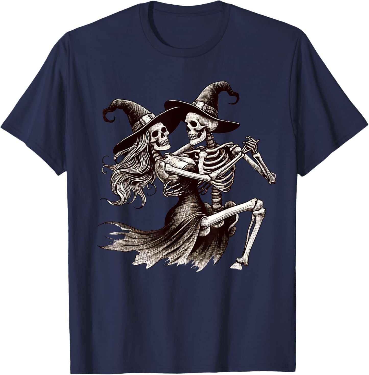 Skeleton Couple Dancing T-Shirt - T-Shirt | Navy