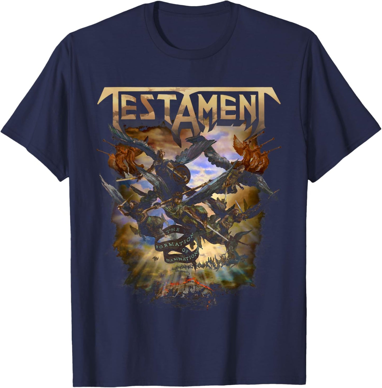 Testament – Offizieller Merchandise-Artikel – Formation of Damnation T-Shirt - T-Shirt | Navy