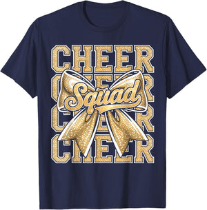 Cheer Youth Team Cheerleader Sport Girls Funny Mom Gift T-Shirt - T-Shirt | Navy