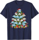 Dolphin Christmas Tree Funny Dolphin Xmas T-Shirt - T-Shirt | Navy