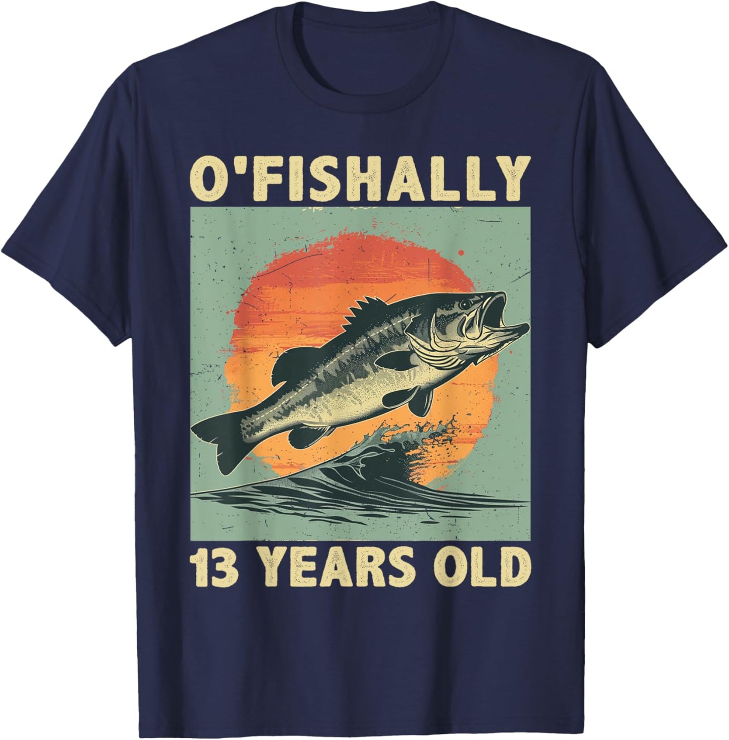 Ofishally 13 Years Old 2011 Fishing Fisherman 13th Birthday T-Shirt - T-Shirt | Navy