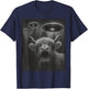 Funny Highland Cow Selfie Alien UFO Gifts Women Kid T-Shirt - T-Shirt | Navy