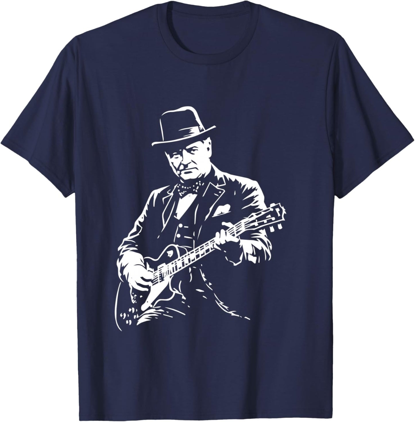 Winston Churchill Guitare Manche Longue T-Shirt - T-Shirt | Navy