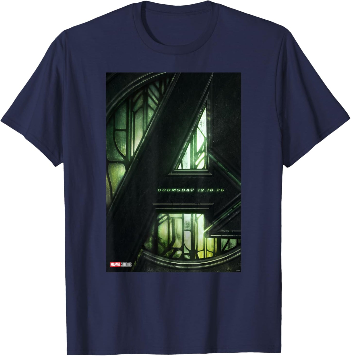 Marvel Studios Avengers: Doomsday Movie Teaser Poster T-Shirt - T-Shirt | Navy