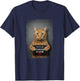 Possession of catnip ORANGE cat MUGSHOT AESTHETIC Men Women T-Shirt - T-Shirt | Navy