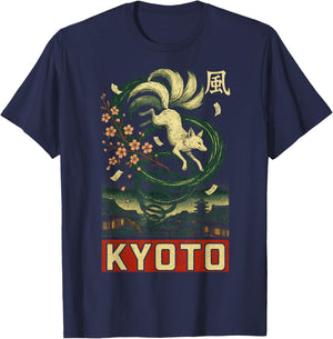 Ukiyo Frog Dragon Samurai Tiger Asia Japan T-Shirt - T-Shirt | Navy