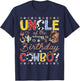 Uncle of The Birthday Cowboy Western Rodeo Uncle T-Shirt - T-Shirt | Navy