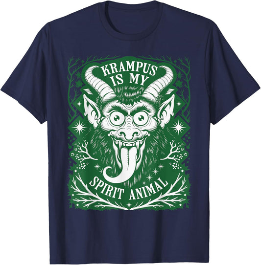 Krampus is My Spirit Animal German Folklore for Krampusnacht T-Shirt - T-Shirt | Navy