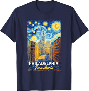 Philadelphia Pennsylvania T-Shirt - T-Shirt | Navy