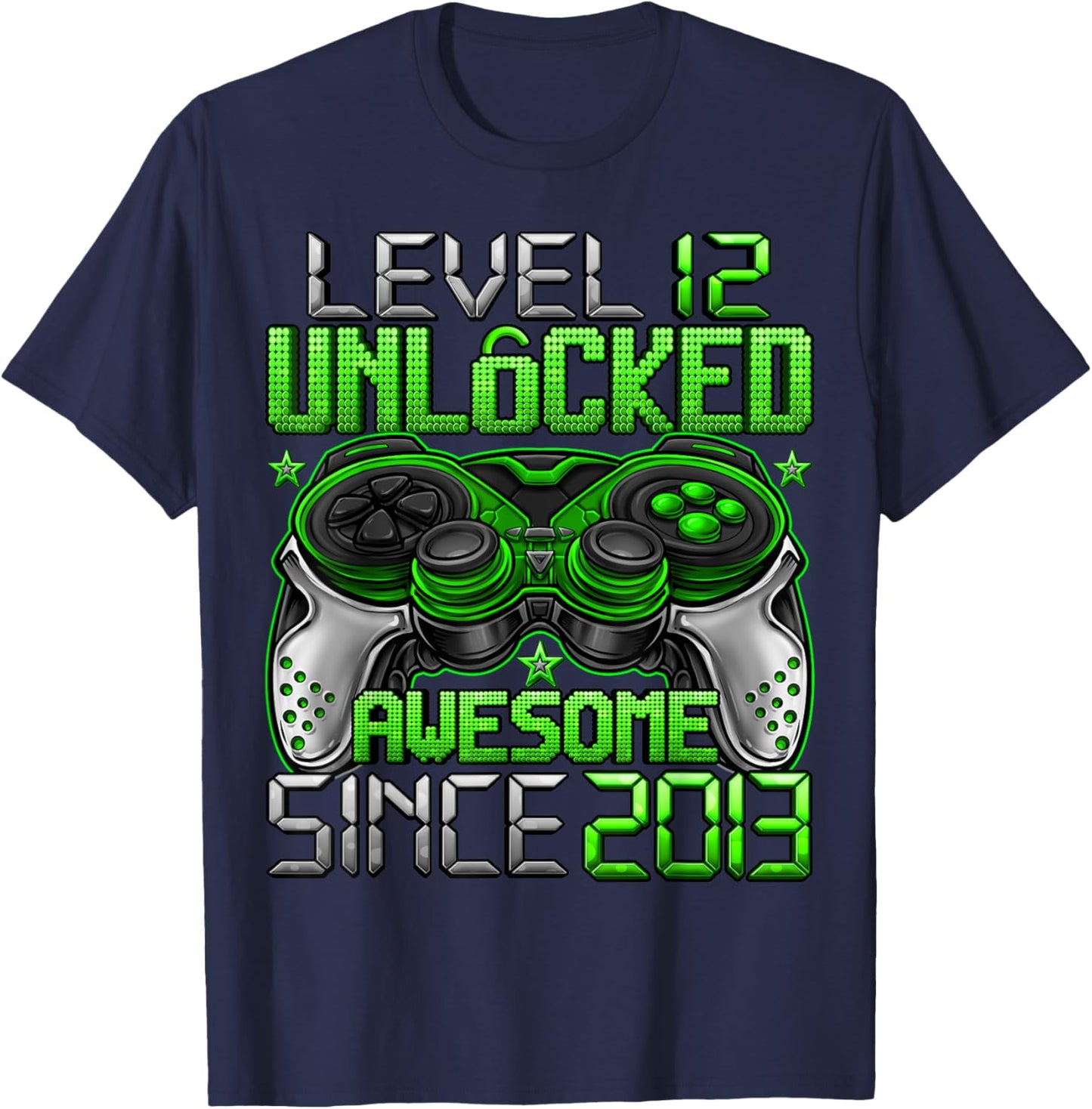 Level 12 Unlocked 12 Year Old Gifts Boys 12th Birthday Boy T-Shirt - T-Shirt | Navy
