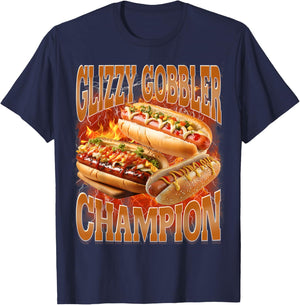 Glizzy Gobbler Funny Hot Dog Bootleg Meme Hotdog T-Shirt - T-Shirt | Navy