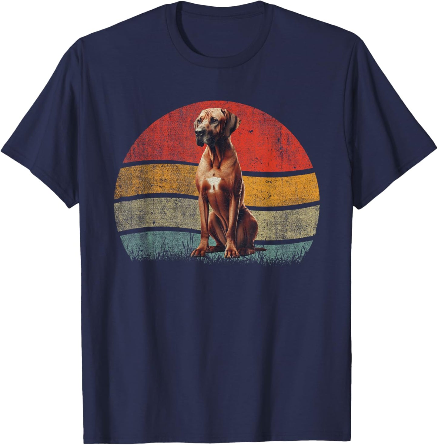 Rhodesian Ridgeback Mom Mother's Day Vintage Dog Mom Women T-Shirt - T-Shirt | Navy