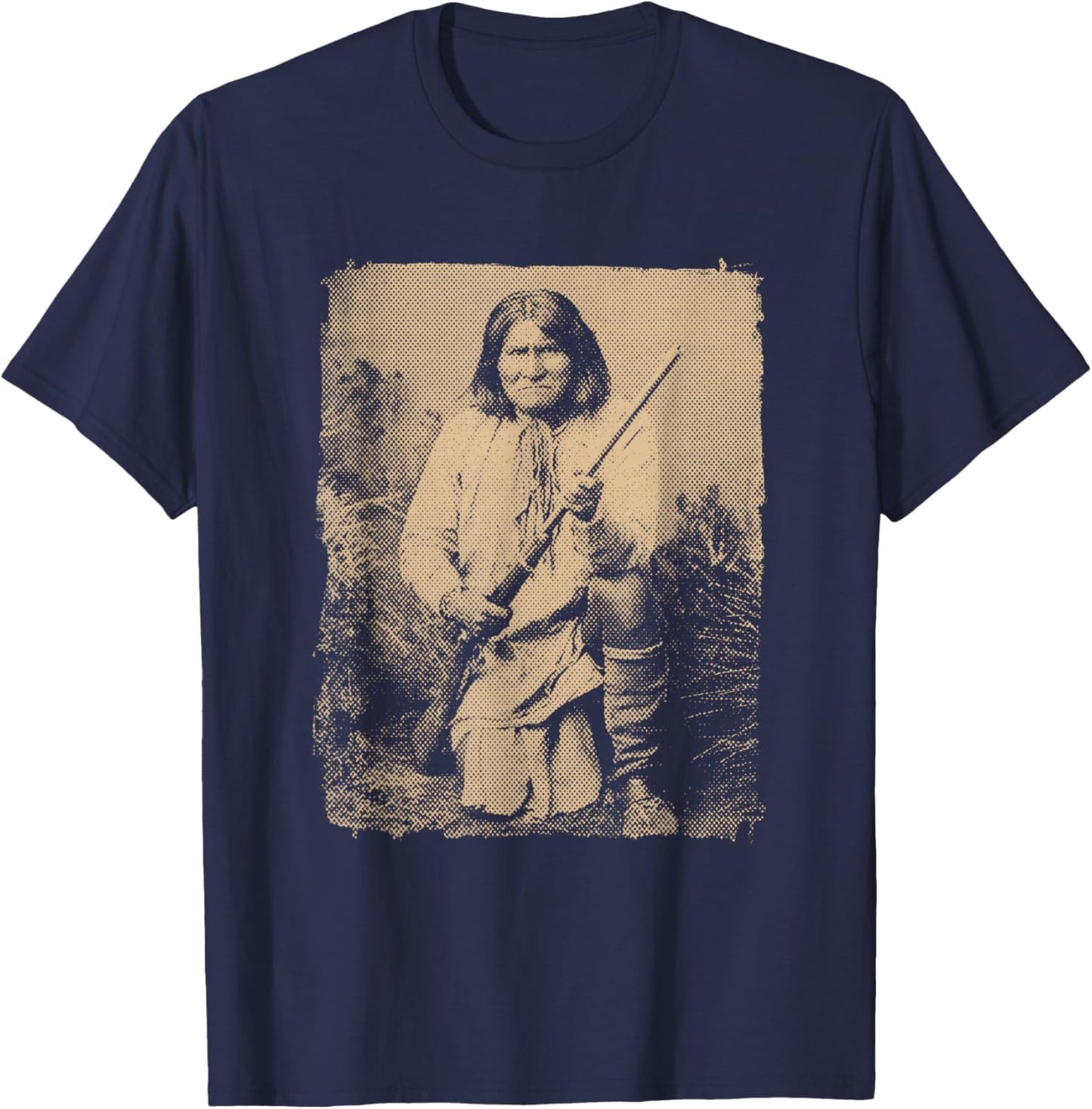 Geronimo, Famous Ndendahe Apache Indian Medicine Man T-Shirt - T-Shirt | Navy