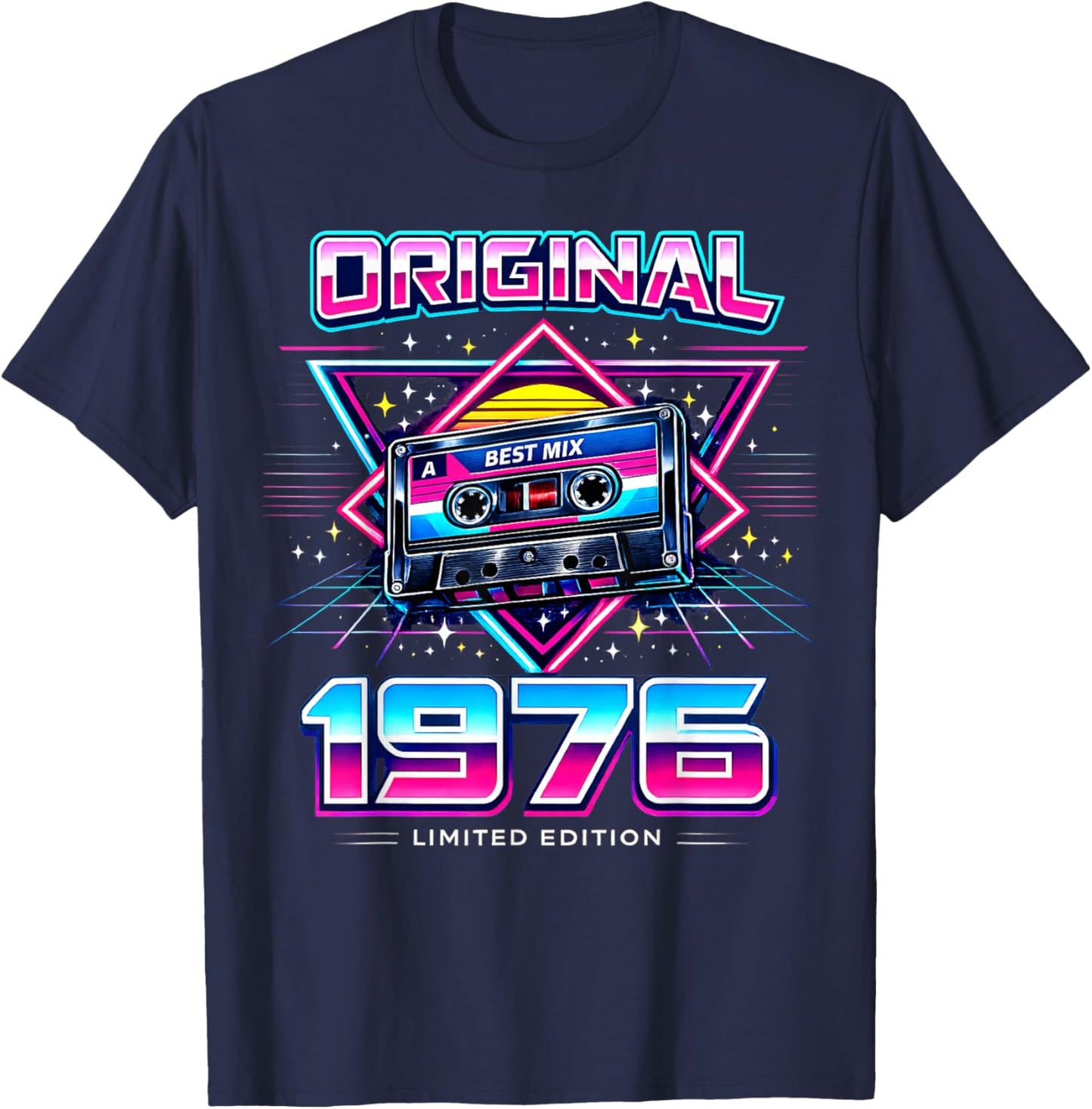 50th Birthday Man Woman 50 Years 1976 Decorative Gift Funny T-Shirt - T-Shirt | Navy
