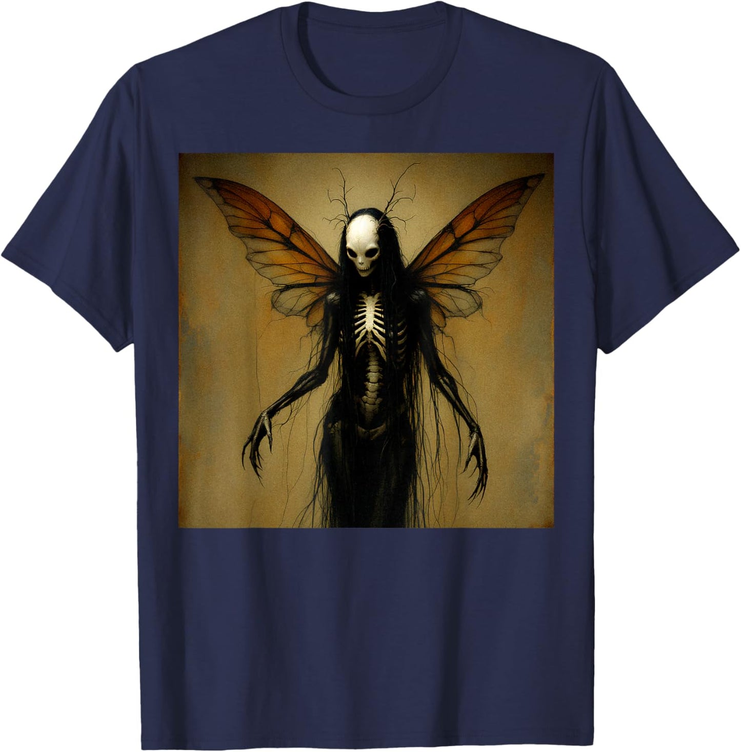Ethereal Fairy Gothic Dark Art Aesthetic Grunge Horror T-Shirt - T-Shirt | Navy