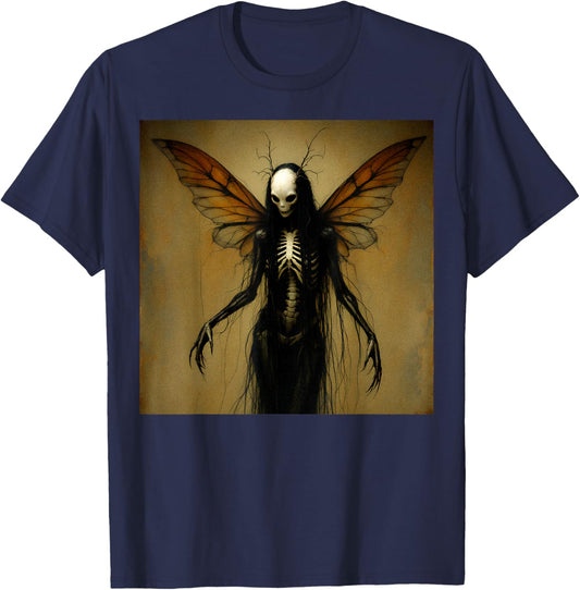 Ethereal Fairy Gothic Dark Art Aesthetic Grunge Horror T-Shirt - T-Shirt | Navy
