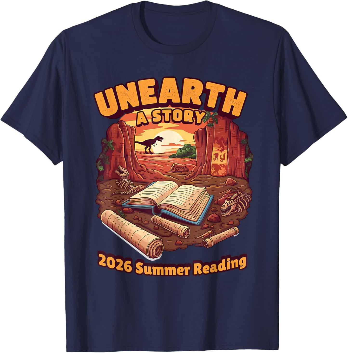 Unearth A Story (Summer Reading 2026) T-Shirt - T-Shirt | Navy