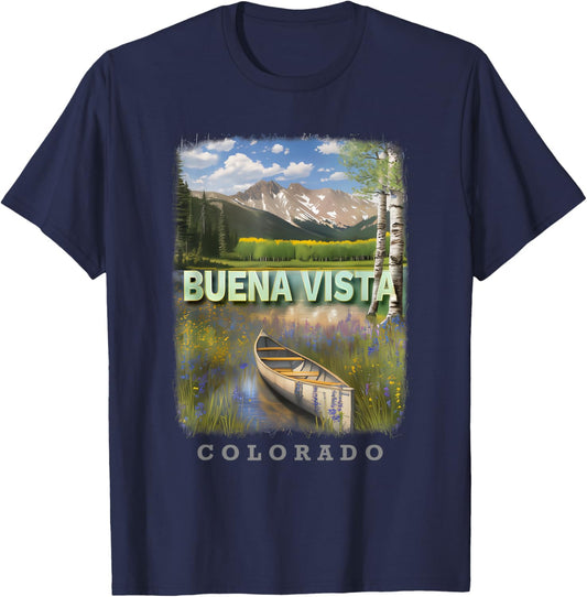 Buena Vista Colorado CO Tranquil Wilderness SD068 T-Shirt - T-Shirt | Navy