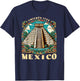 Matching Mexico Family Trip Chichen Itza Pyramids Mayan Ruins And Temple Of Kukulcan Aztec Mexican Vacation , Small, Black T-Shirt - T-Shirt | Navy