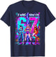 I was 6 Now Im 7 Birthday K-pop Girls 67 Meme 7th Birthday T-Shirt - T-Shirt | Navy