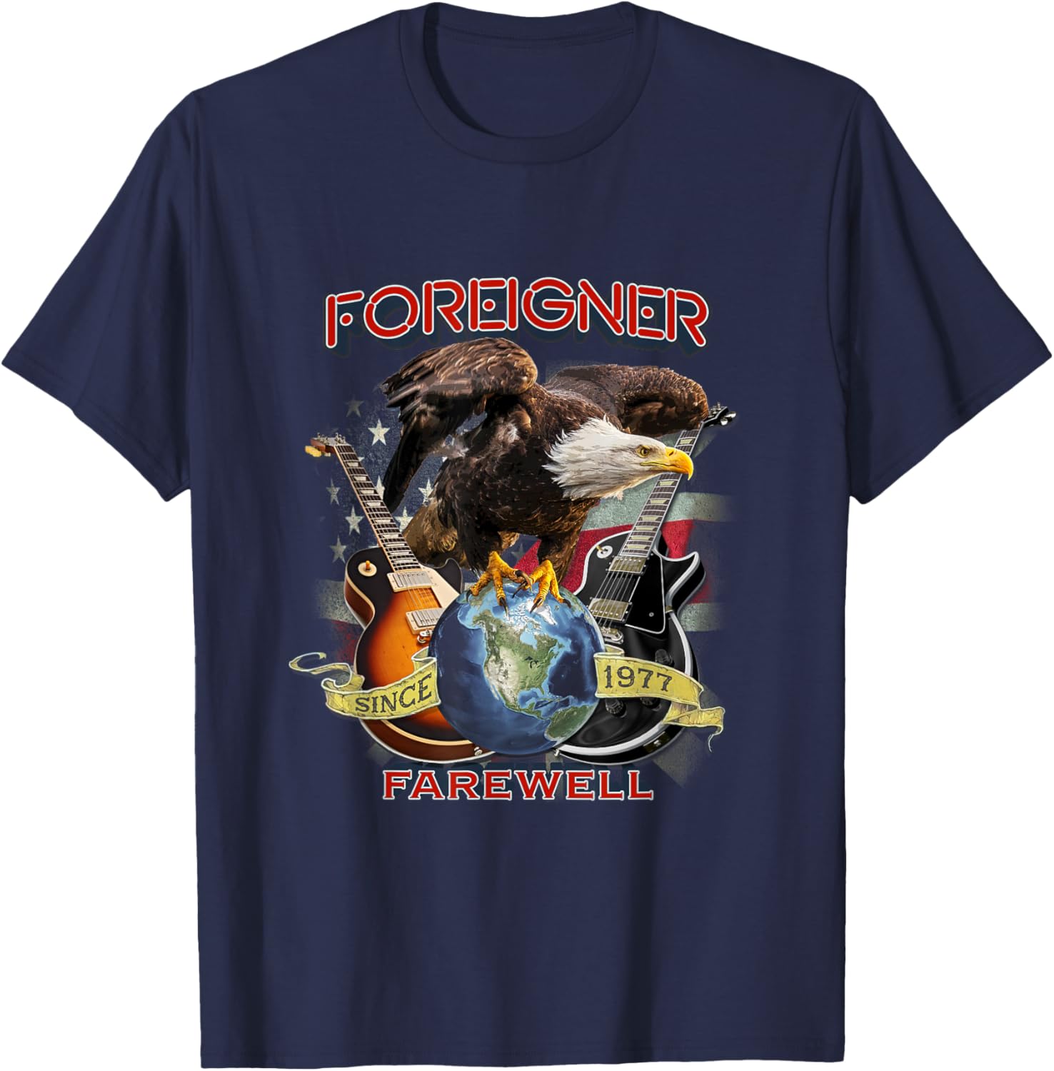 Foreigner Farewell T-Shirt - T-Shirt | Navy