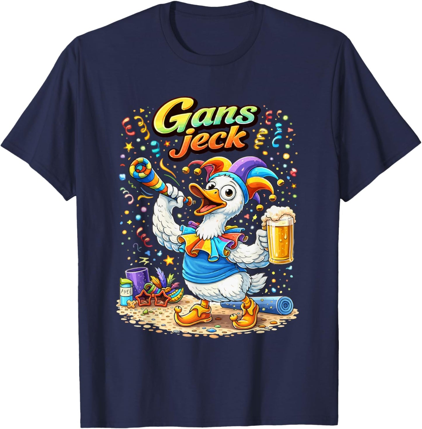 Gans Jeck – Carnival Pure T-Shirt - T-Shirt | Navy
