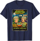 Retro Horror Monster Popcorn Drive-in Design T-Shirt - T-Shirt | Navy