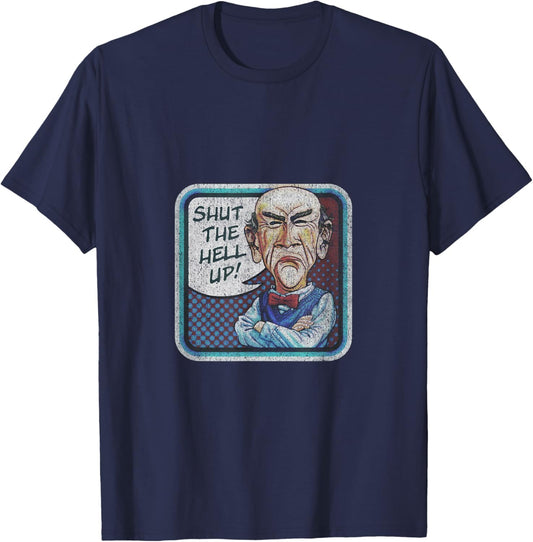 Walter Retro Washed , Small, Black T-Shirt - T-Shirt | Navy