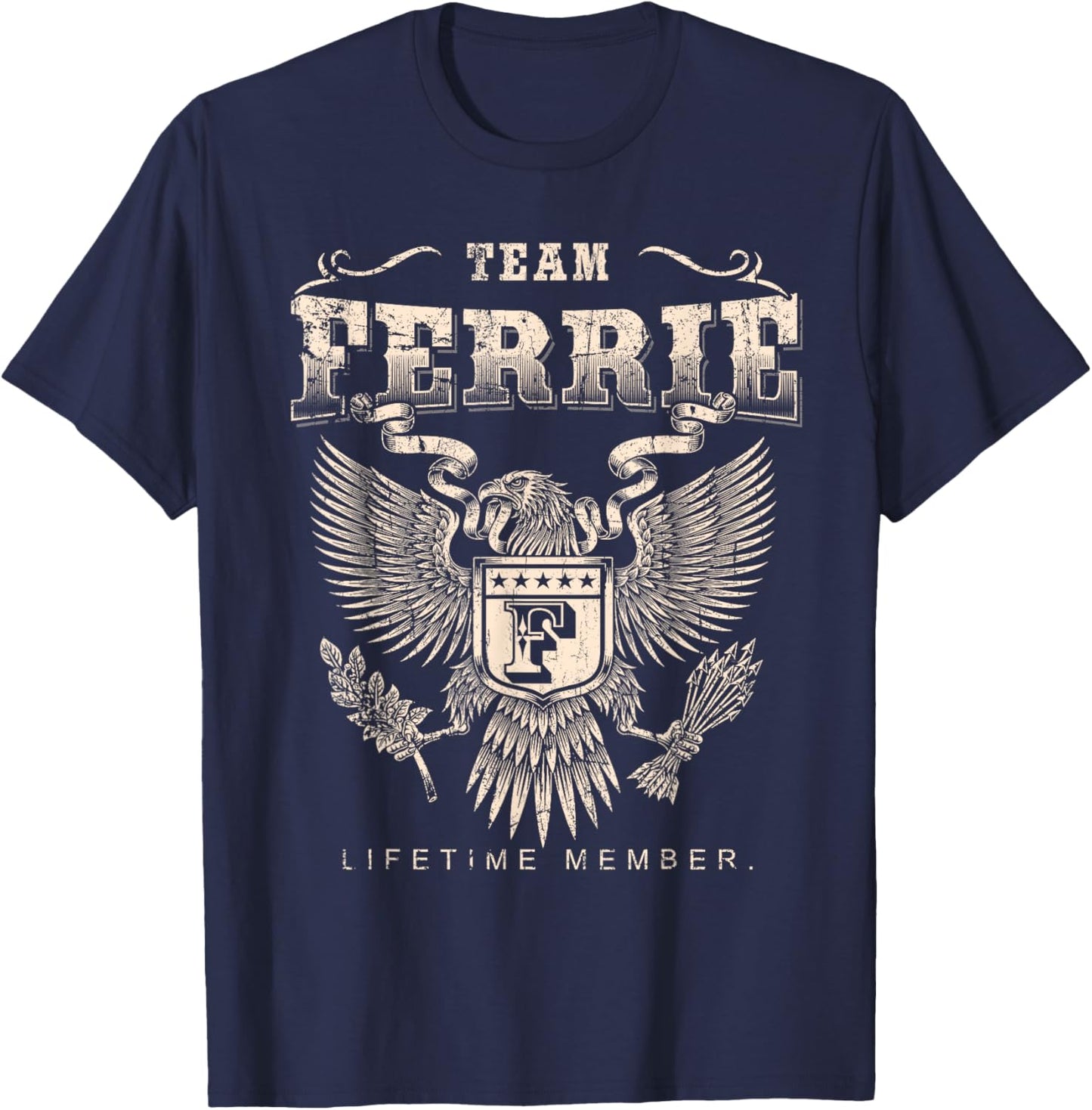 Team Ferrie Lifetime Member - Ferrie Name T-Shirt - T-Shirt | Navy